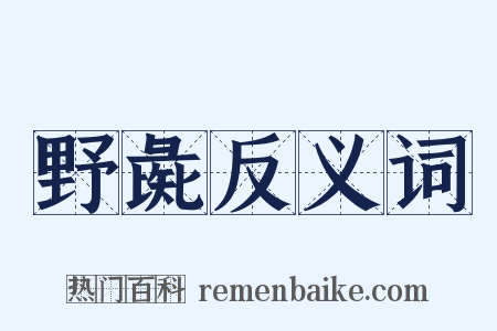 野彘反义词是什么意思的图片
